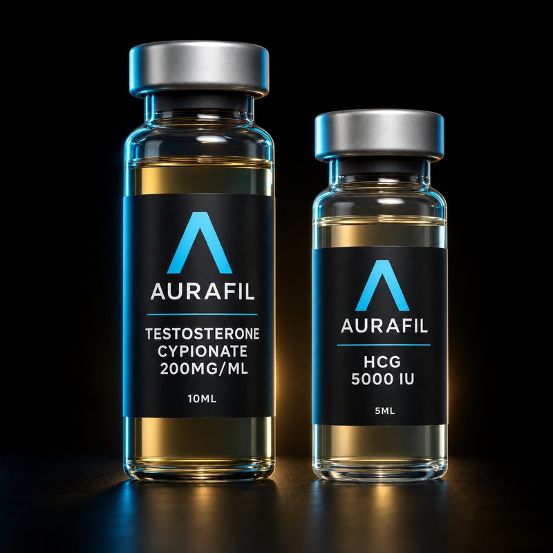 Aurafil TRT + fertility formulary — testosterone, HCG, and enclomiphene