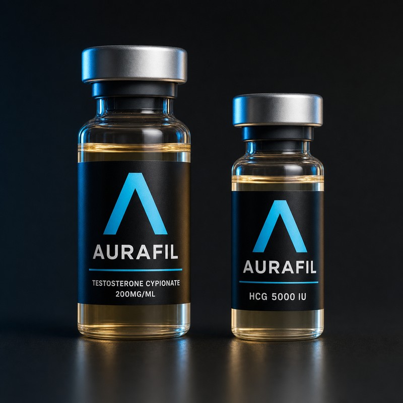 Aurafil testosterone cypionate and HCG vials